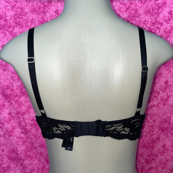 PRE-OWNED NATORI FEATHERS CONTOUR PLUNGE BRA SZ 32D - Picture 2 of 2
